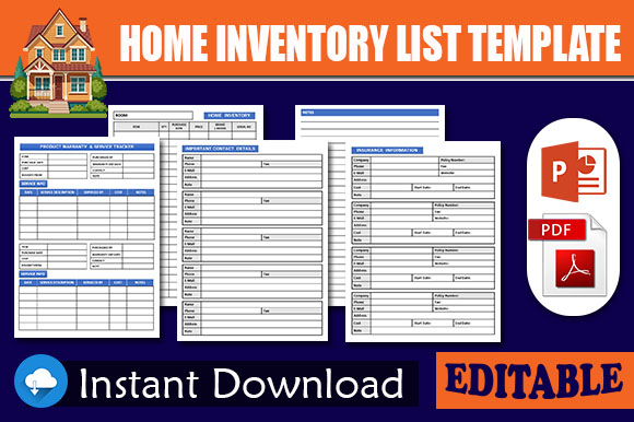 Household Inventory List Template